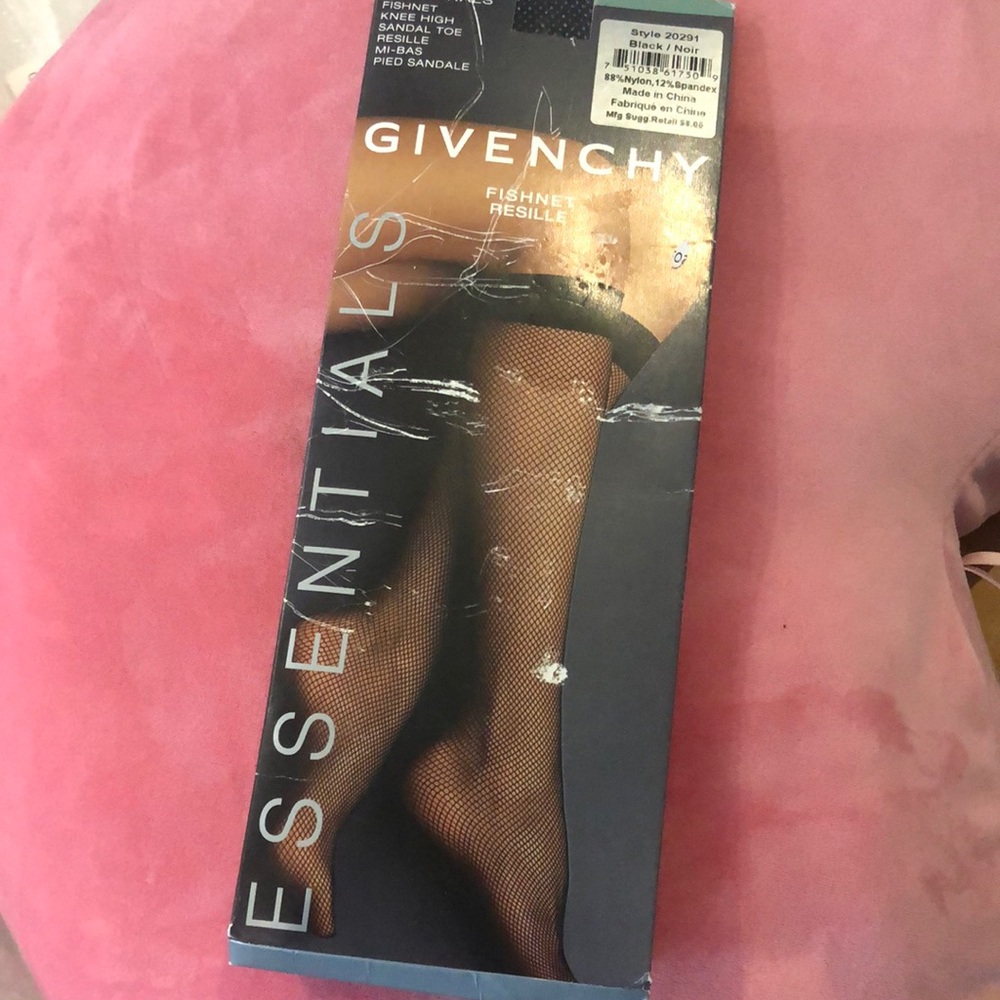 Vintage Givenchy Fishnet knee highs black one-size from 2008